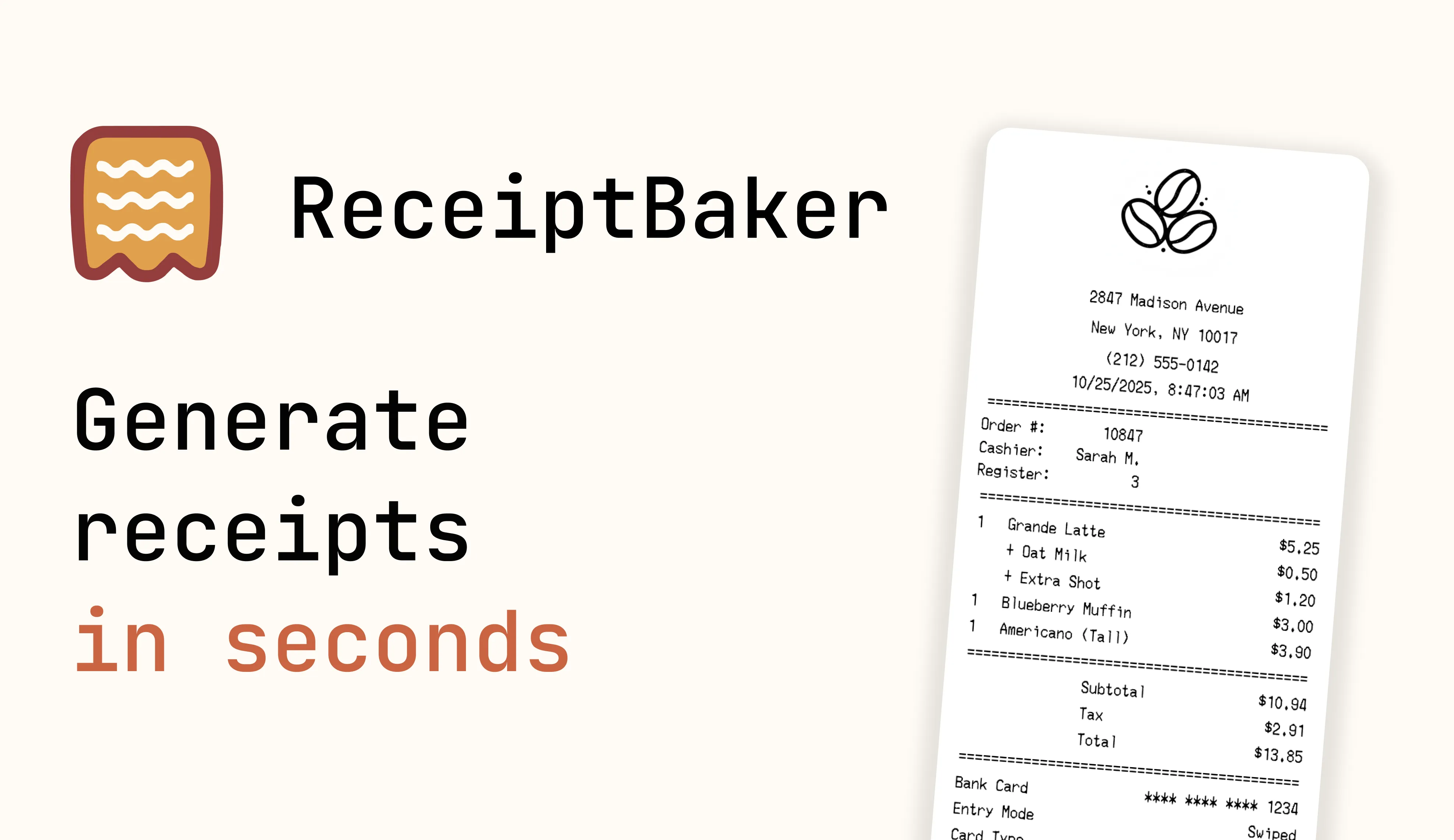 image of Receipt Baker