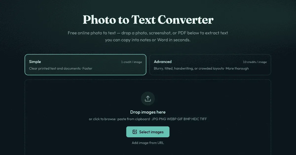 image 1 for Photo to Text Converter