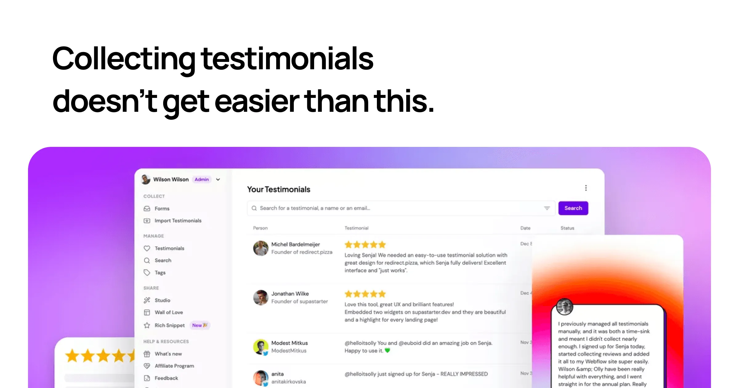 Senja 2026 Review - The Easiest Way to Collect Testimonials