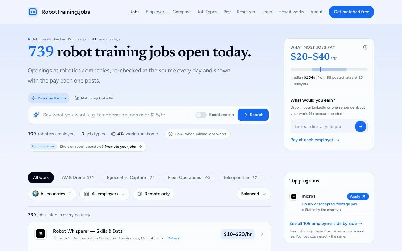 Screenshot of RobotTraining.jobs