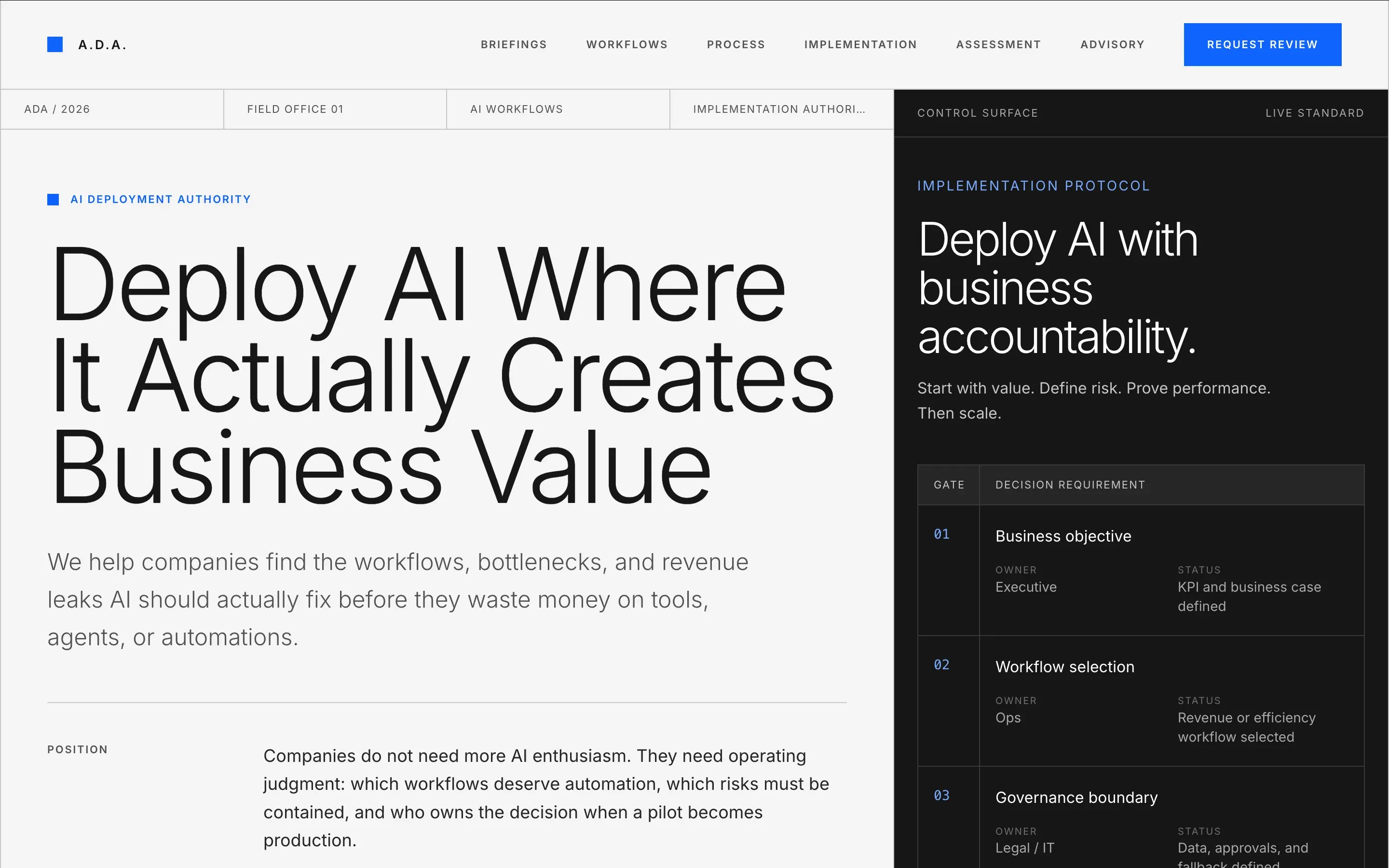 AI Deployment Authority 