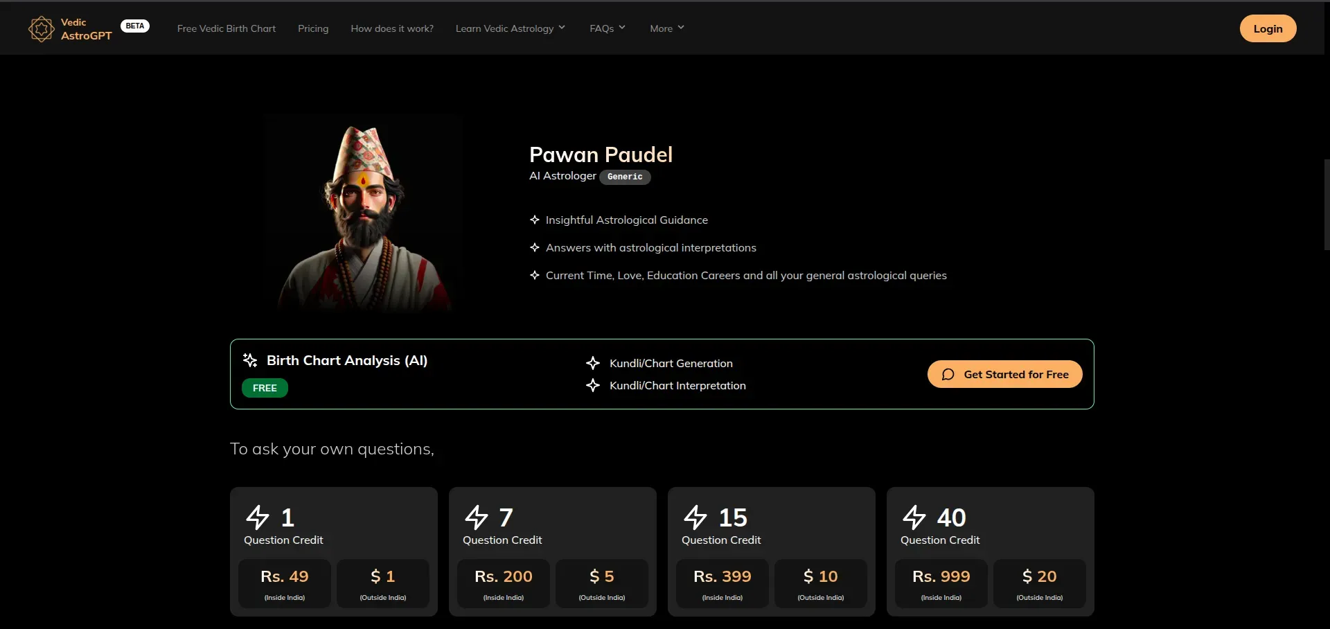 image 1 for Vedic AstroGPT