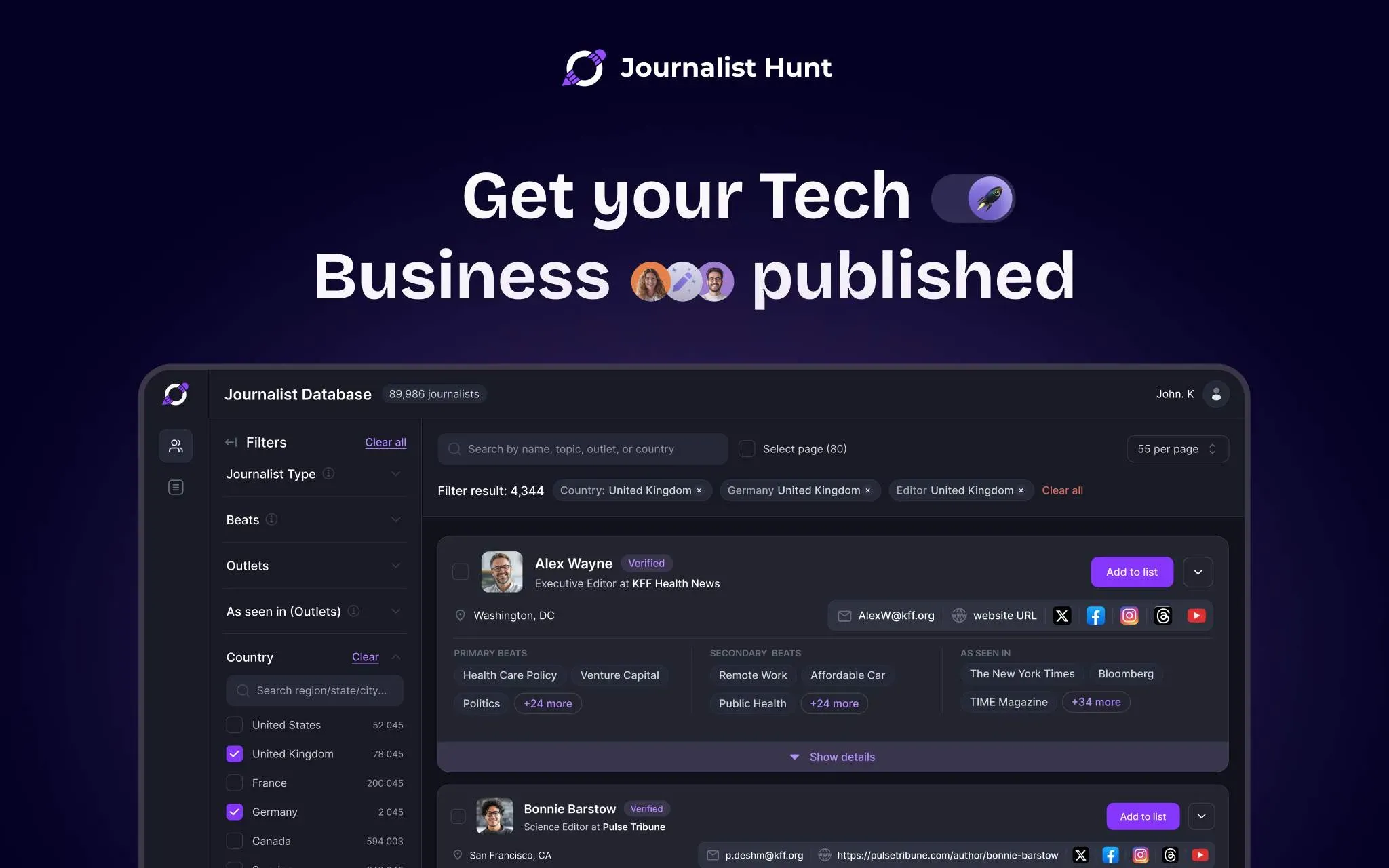 Journalist Hunt