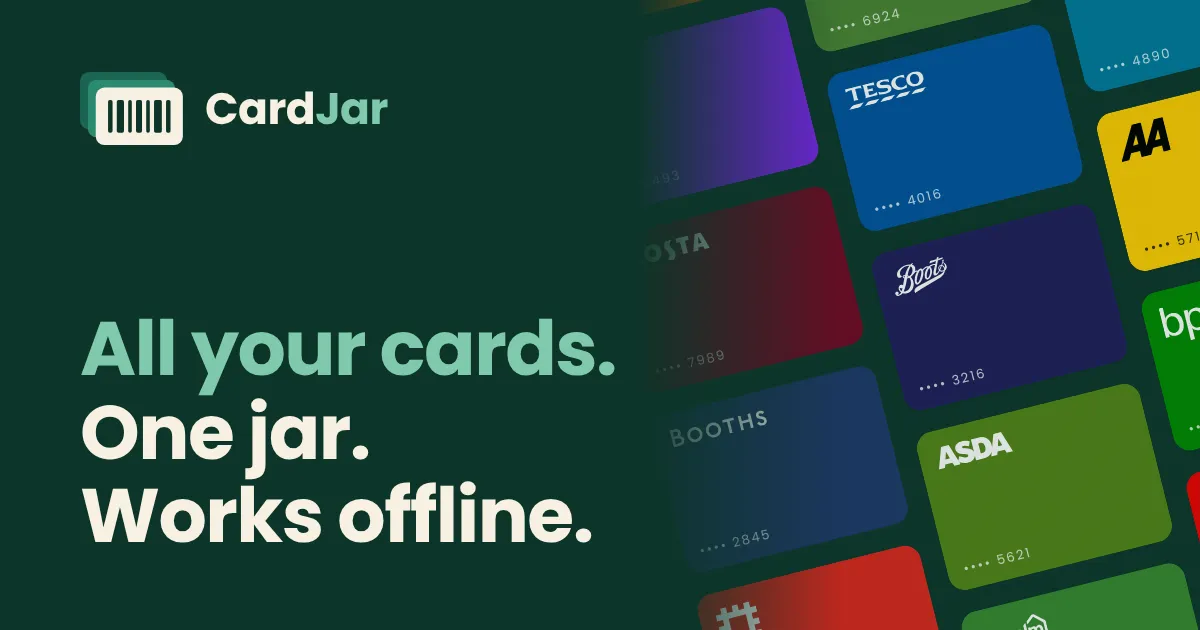 Screenshot of CardJar
