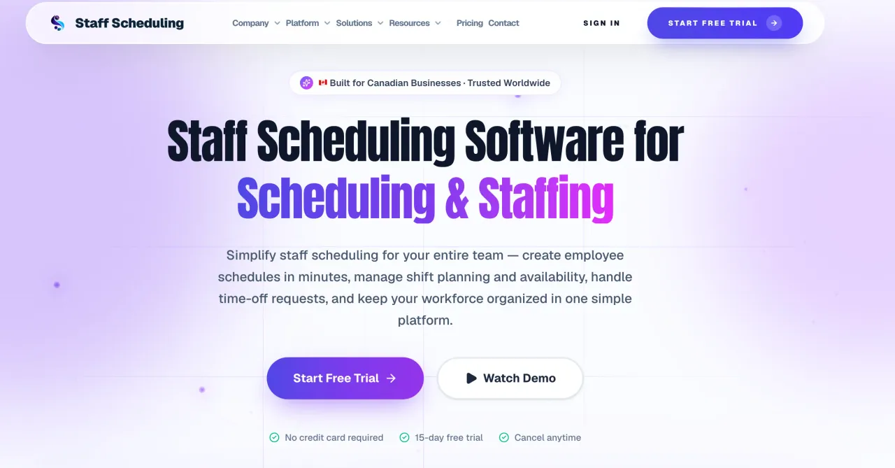 image 1 for Staff Scheduling