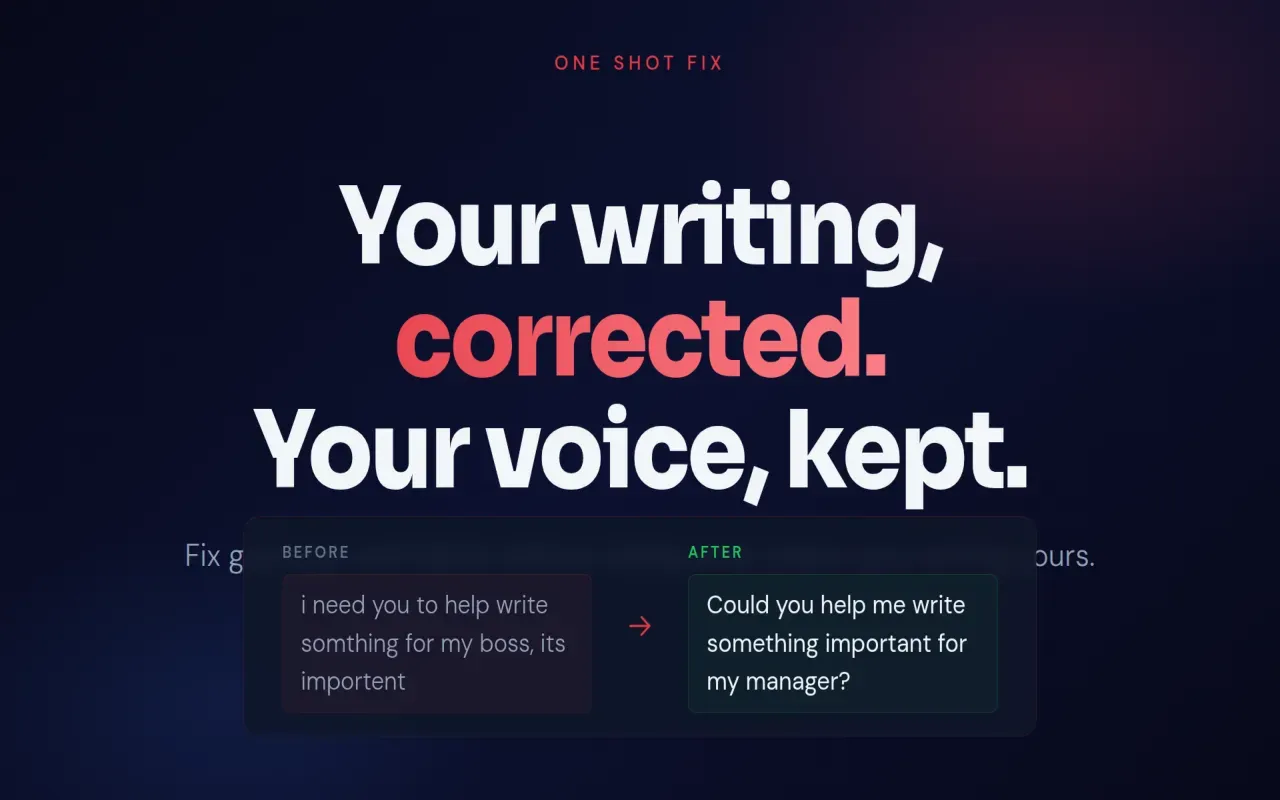 One Shot Fix