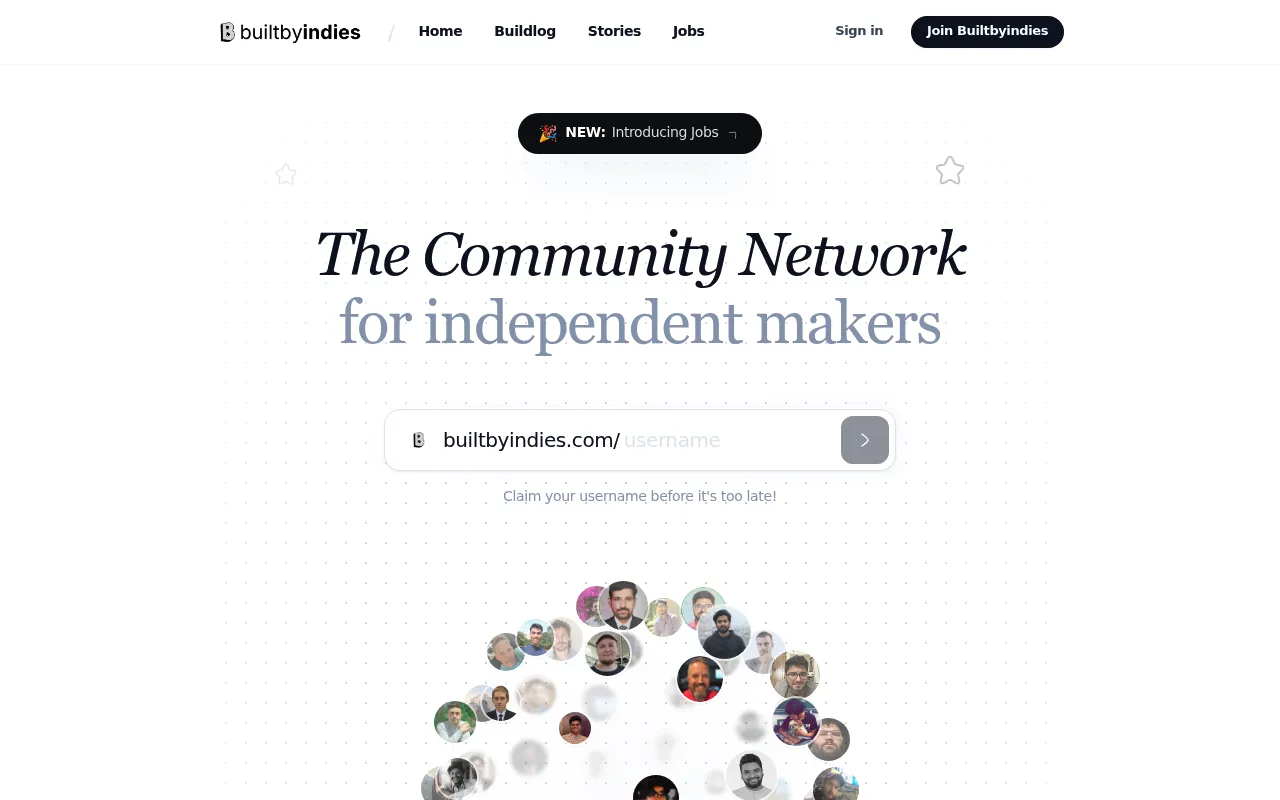 Built by Indies homepage