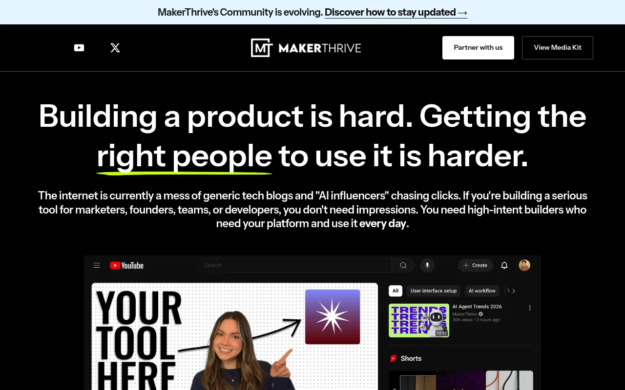 MakerThrive homepage