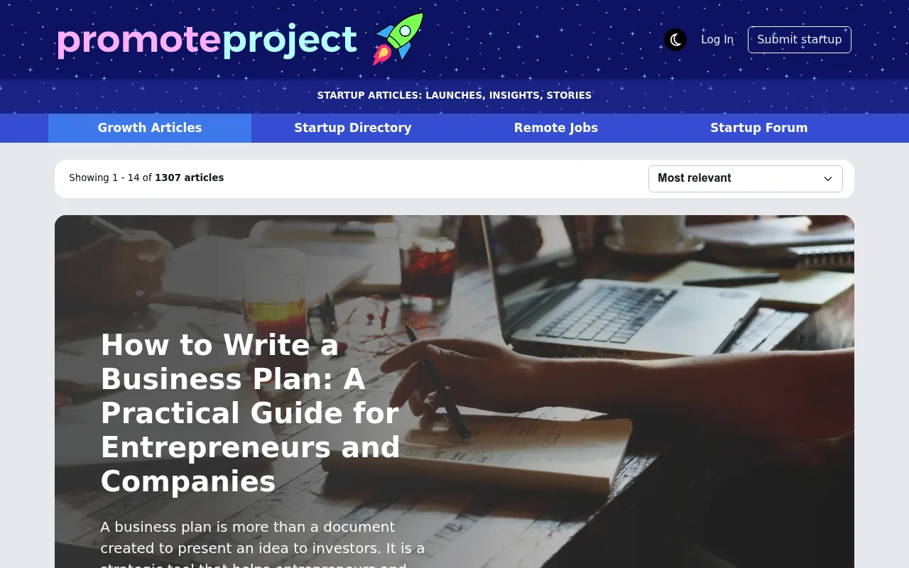 Promote Project homepage