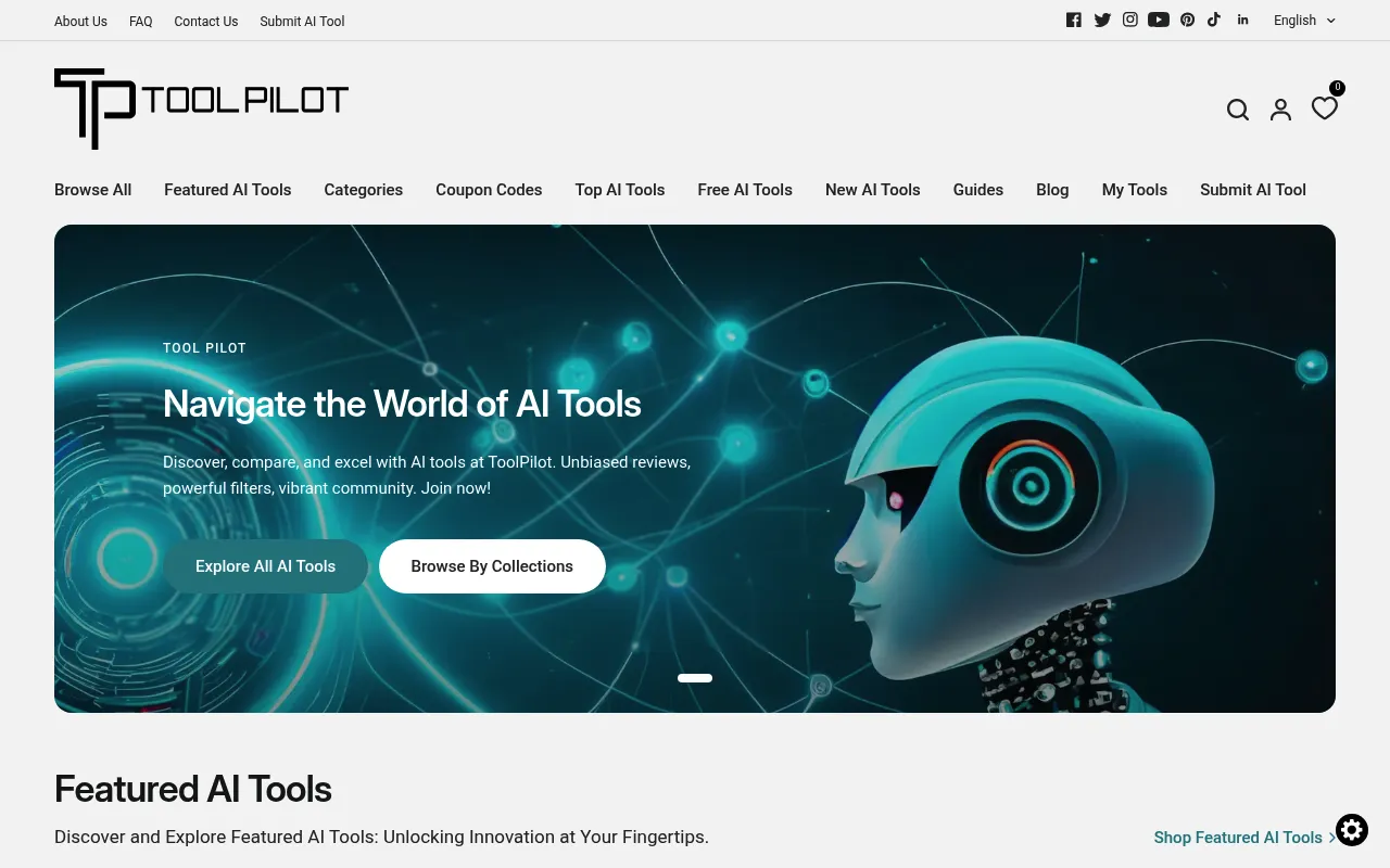 Toolpilot homepage