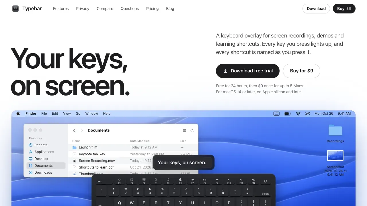 image 1 for Typebar